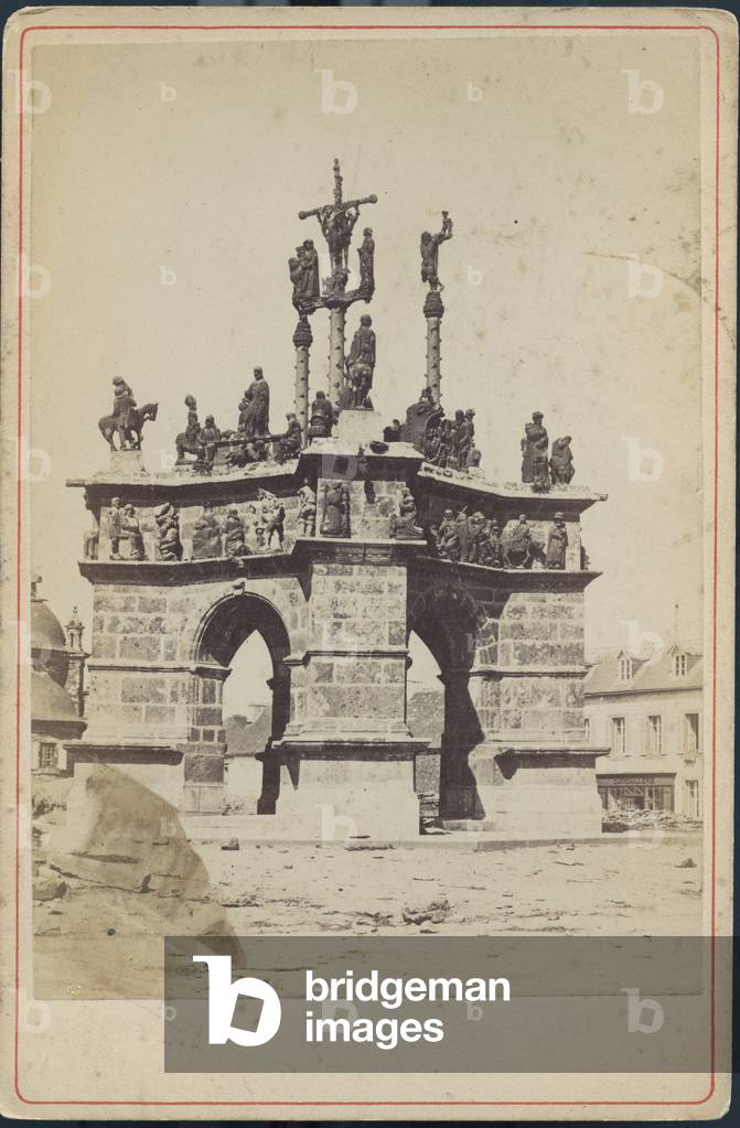 France, Brittany, Finistere (29), Chateaulin: Calvary de Pleyben, 1875