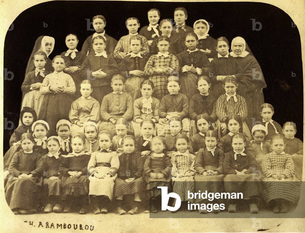 France, Centre, Indre-et-Loire (37), Marigny Marmande (Marigny-Marmande): a congregationist school of little girls with good sisters, 1880