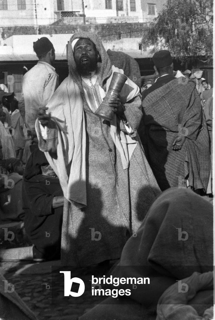 Morocco (Spain), Tangier: a blind musician, 1925
