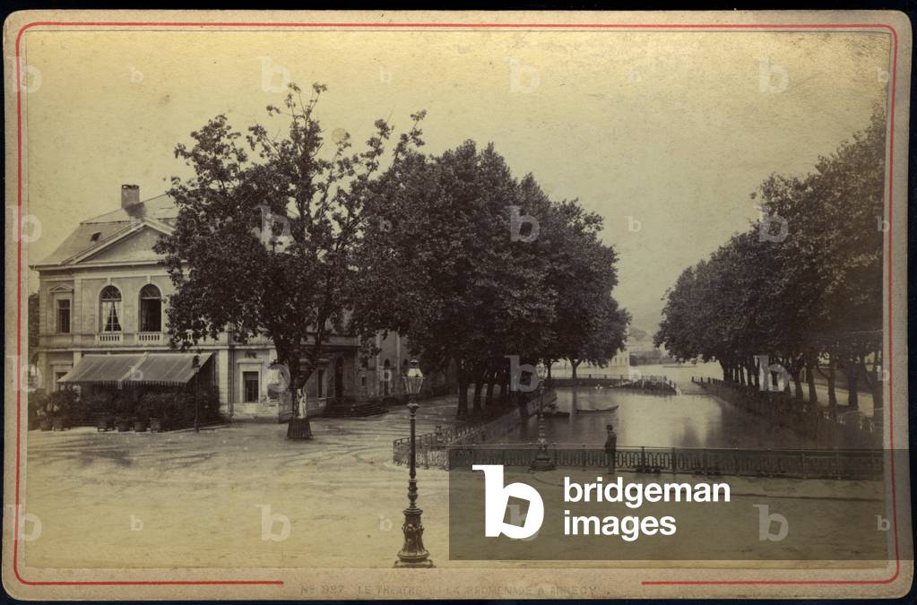 France, Rhone-Alpes, Haute-Savoie (74), Annecy: The theatre and the promenade, 1875