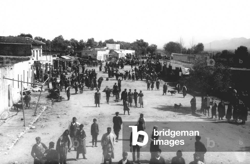 Greece, Messara, Mires, Wardrobes: Walk of Wardrobes, Sights. Animated view. Arab City, 1908