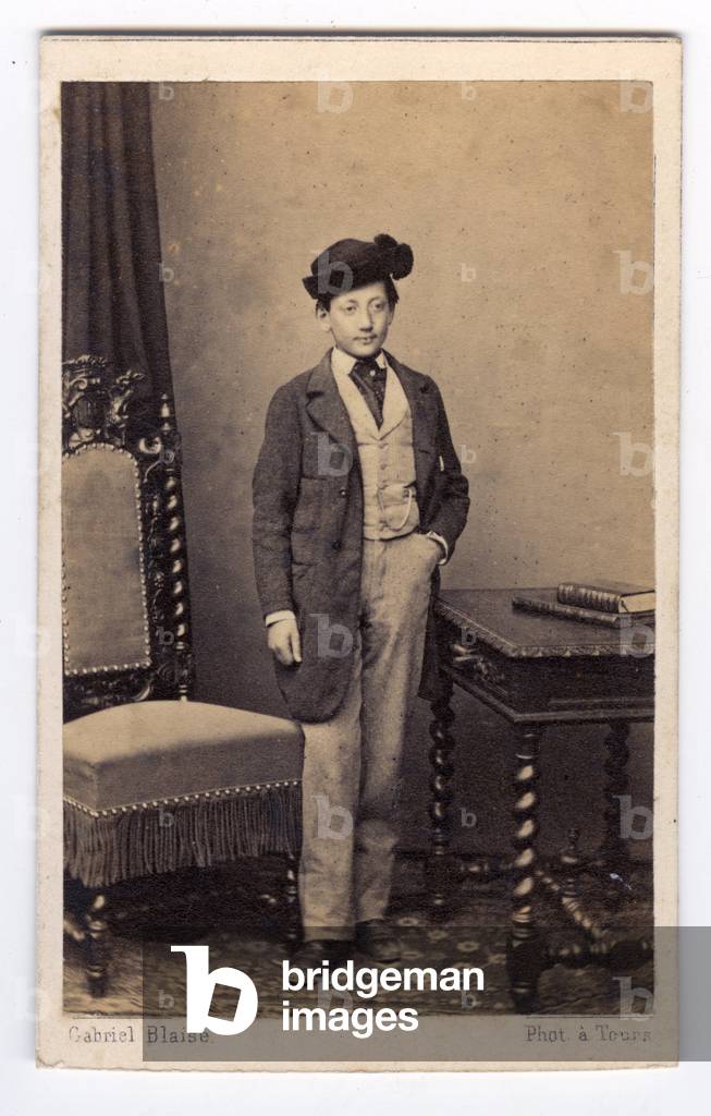 Tours, Indre-et-Loire (37), Centre, France, Portrait of a young bourgeois in studio, 1864