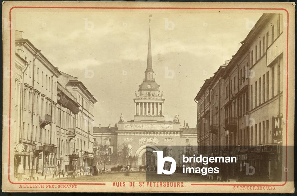 Saint Petersburg: The facade of the former Admiraut, 1880