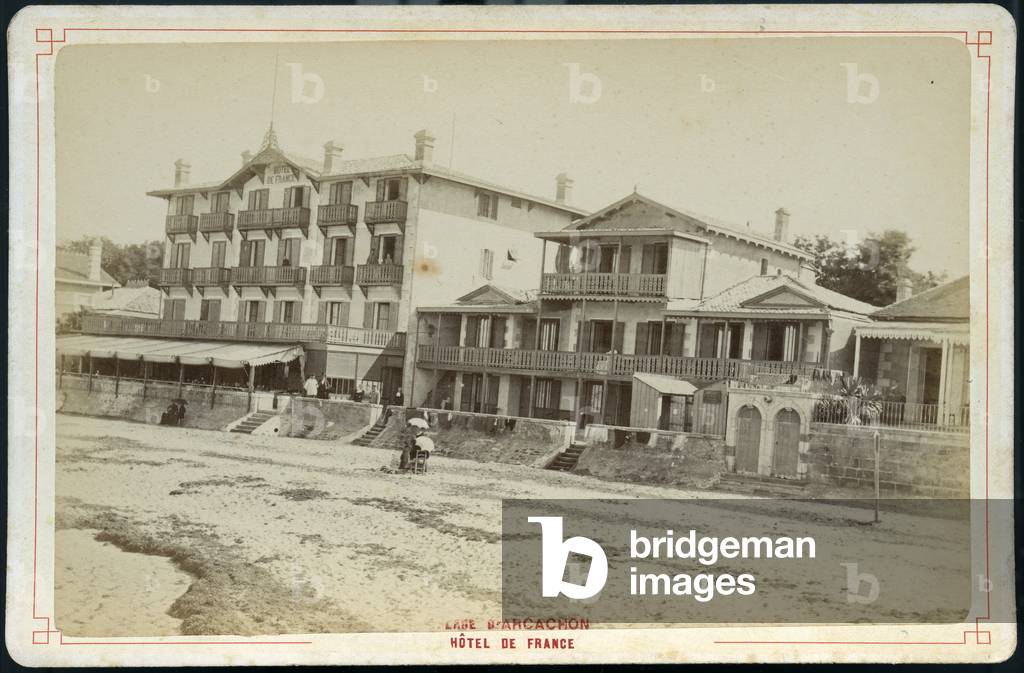 France, Aquitaine, Gironde (33), Arcachon: The hotel de France, 1875