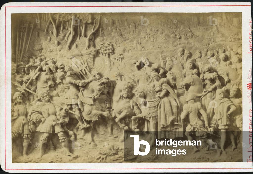 a low relief representing a historical scene of Austria, 1885