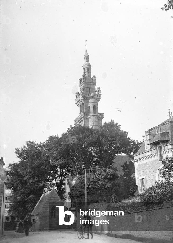 France, Brittany, Finistere (29), Roscoff: A church of Brittany, 1900