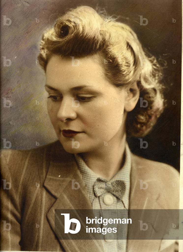 France: Portrait of a young woman, 1942