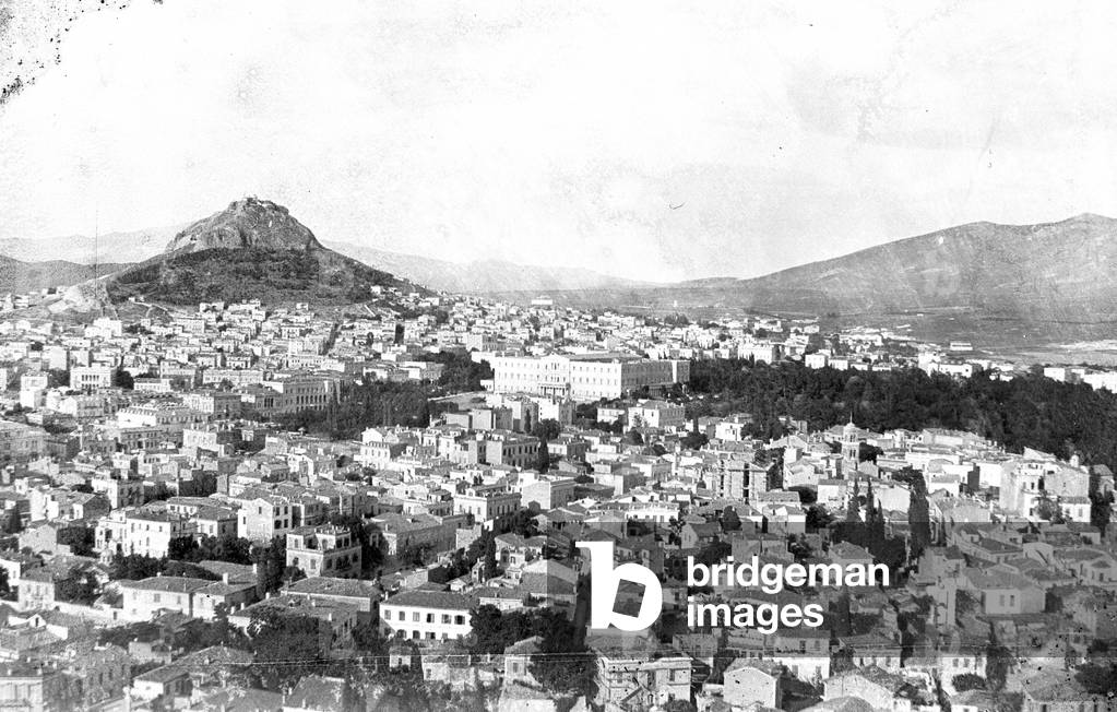 Greece, Athenes: General view of Athenes from the Parthenon, 1890