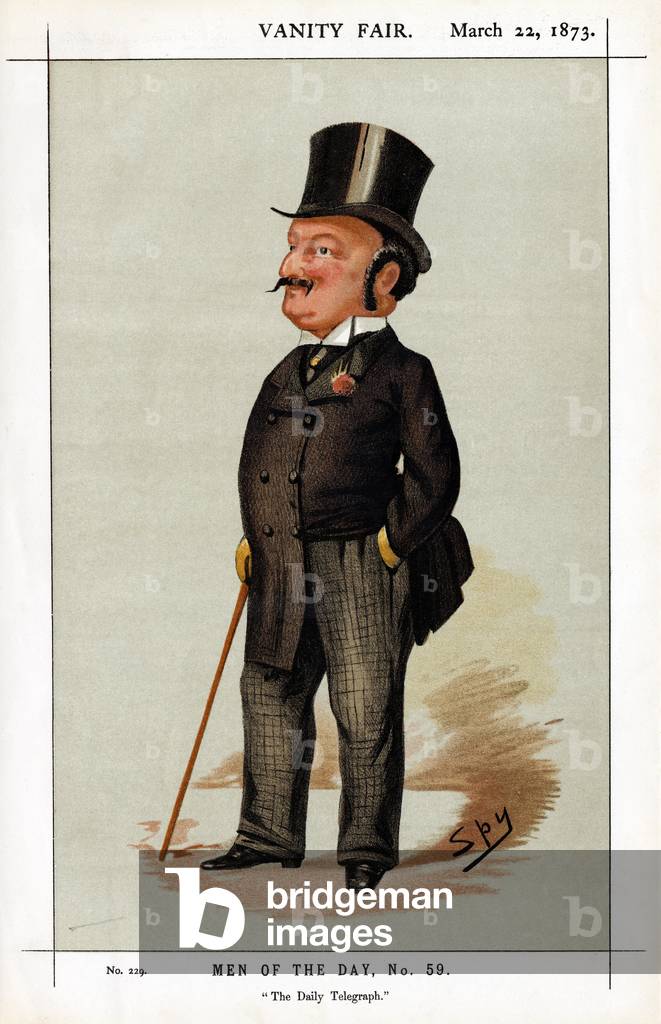 Edward Levy 'The Daily Telegraph'    Vanity Fair caricature by Spy - Sir Leslie Ward, 22 March 1873
