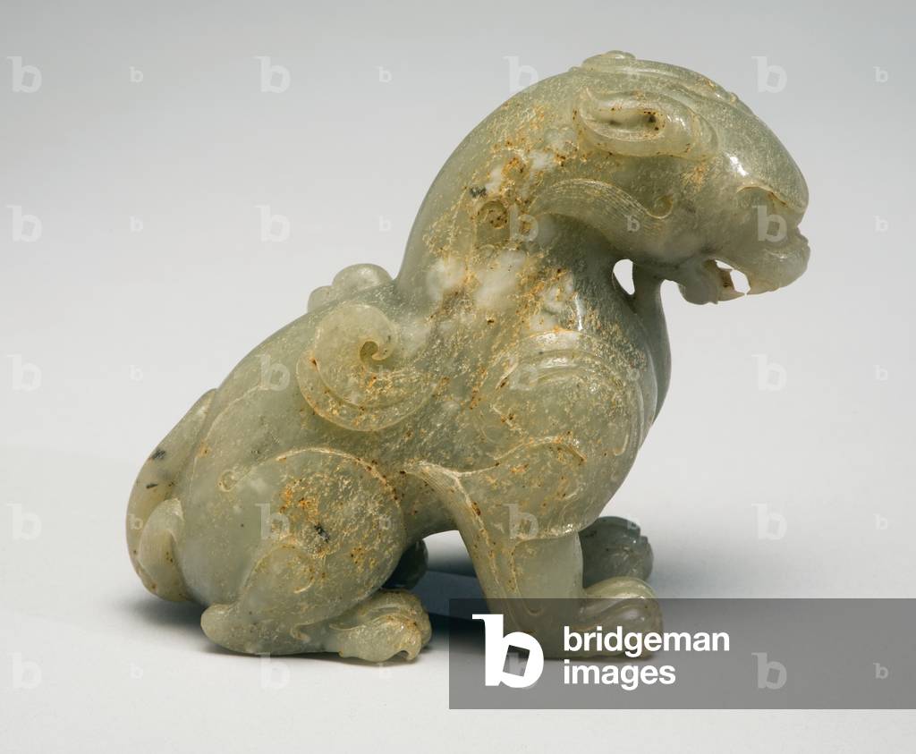 Winged lion (Bixie), c.206 BC-220 AD (nephrite)