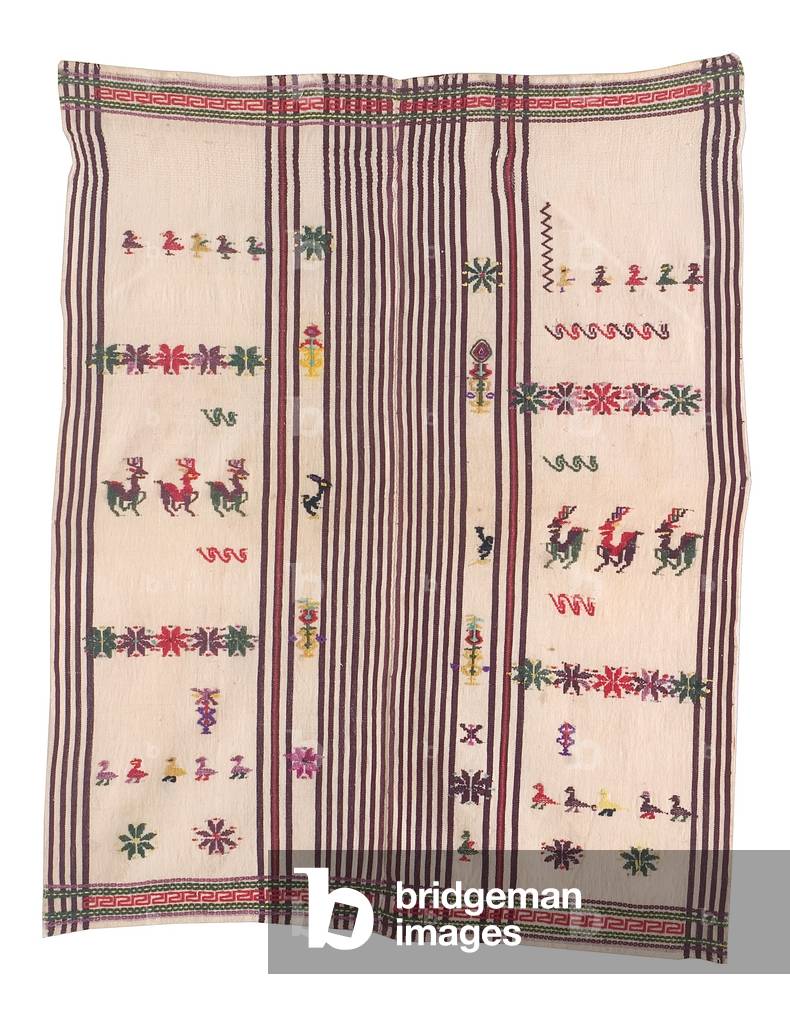 Utility Cloth [Servilleta], Sacatepequez, Guatemala, collected 1932 (cotton, silk & dye)