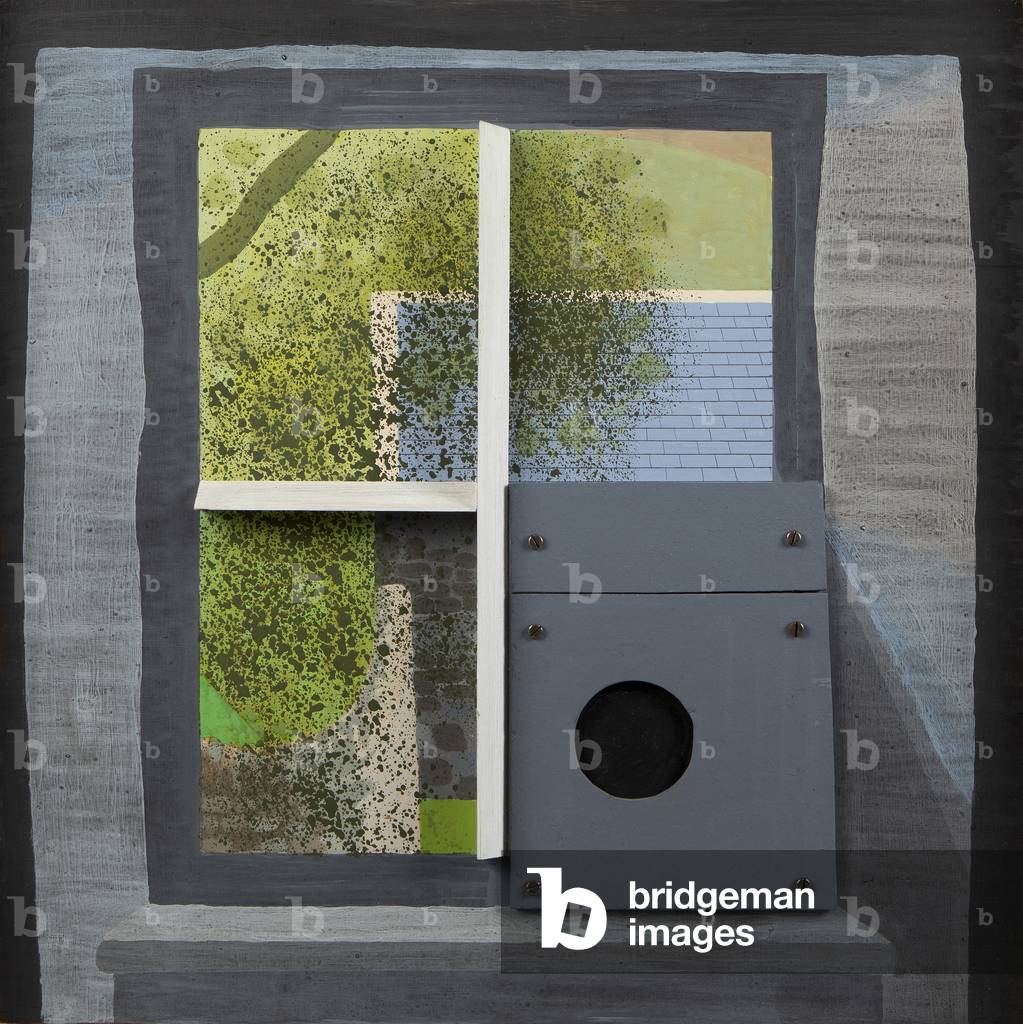 Studio Window, Acomb, 1972 (oil and mixed media construction on board)