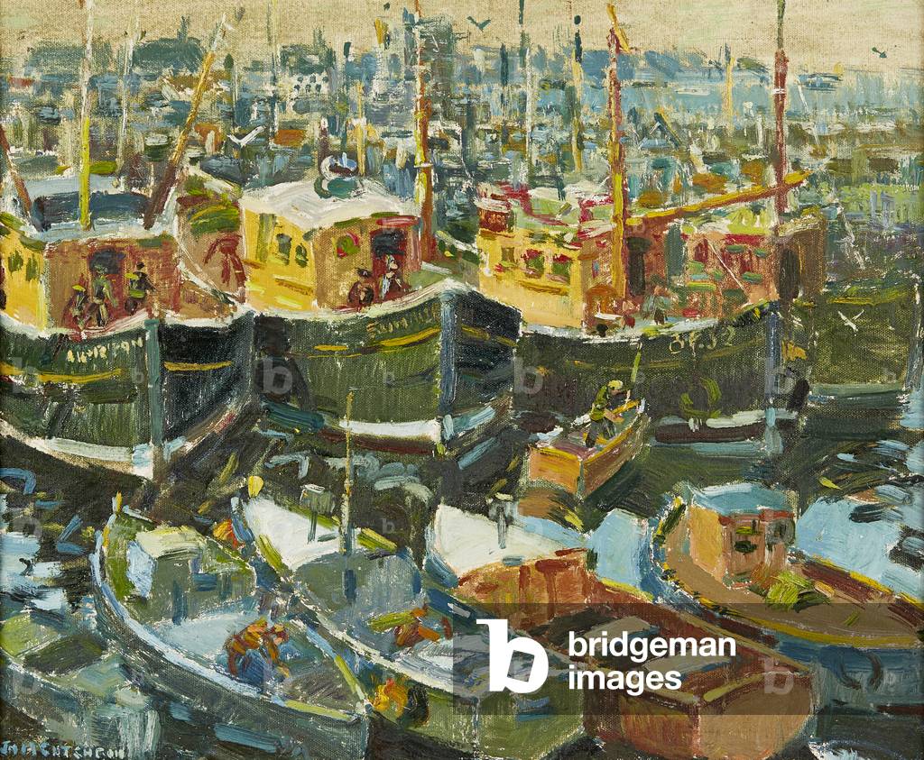 Harbour Scene (oil on canvasboard)