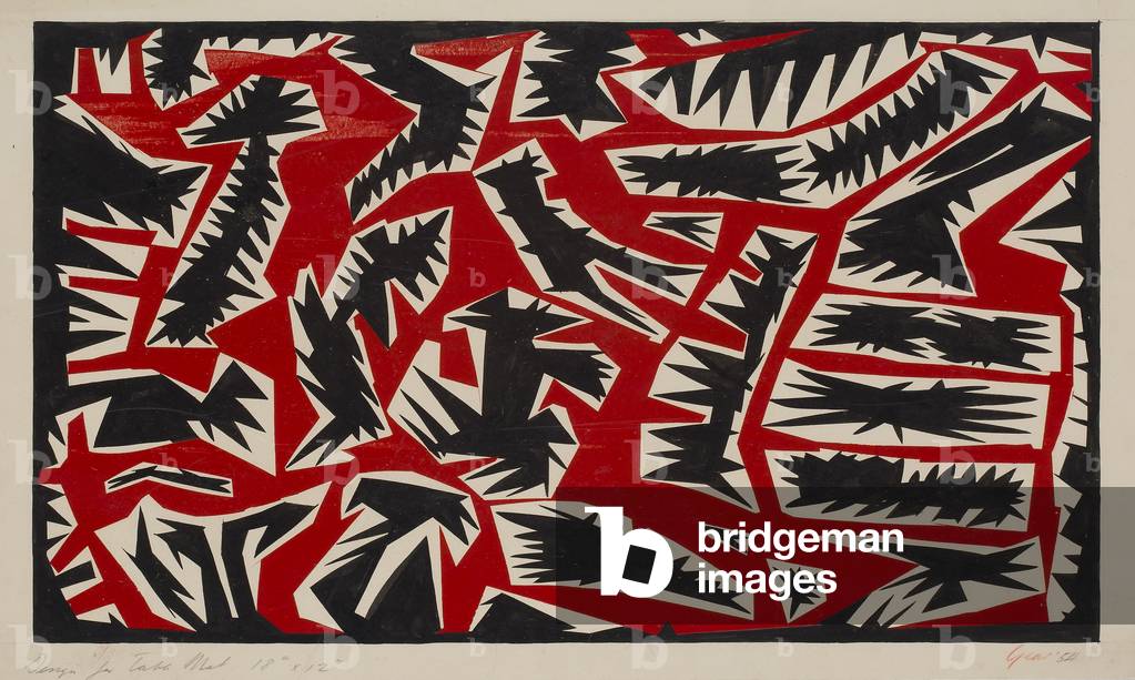 Design For Table Linen (pencil and gouache)