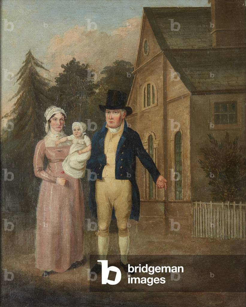 A Group Portrait of Jasper Ryles and Family (oil on canvas)