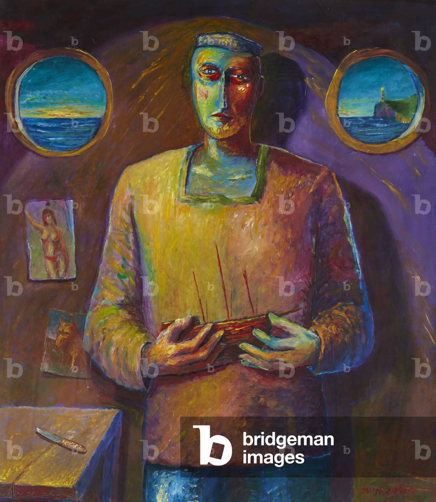 The Mariner (oil on paper)