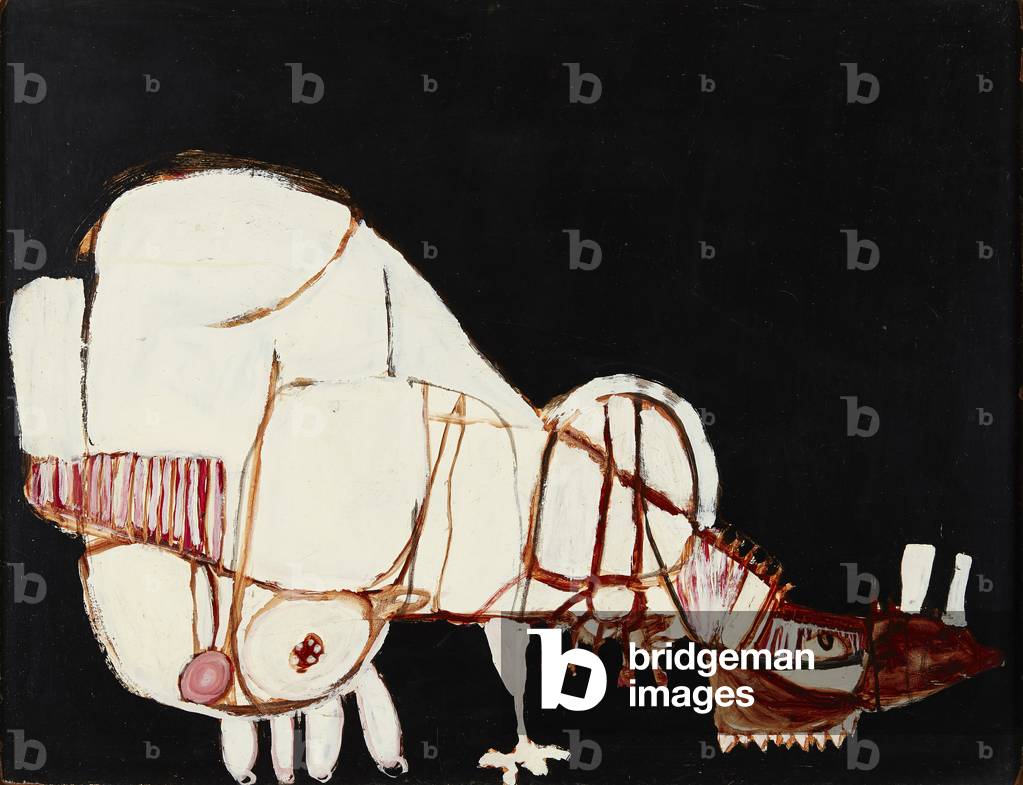 Animal with Sharp Teeth, C. 1965 (oil on board)