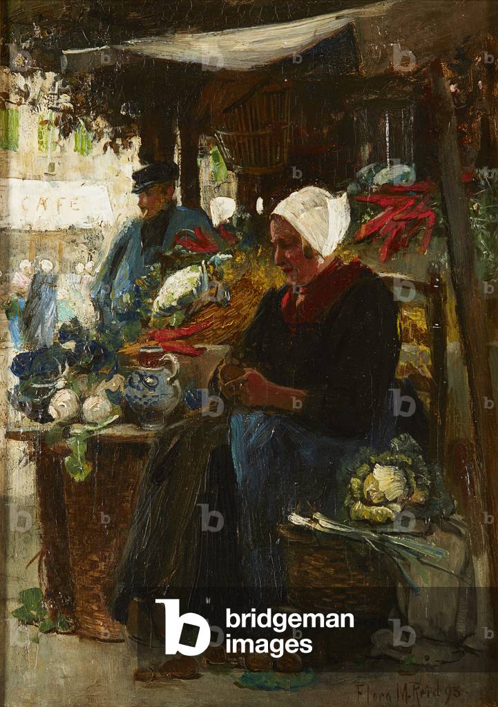 The Vegetable Market (oil on canvas)