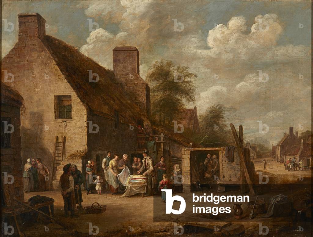 The Travelling Clothier (oil on canvas)