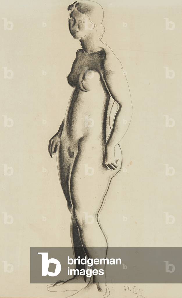 Female Nude (black chalk and pencil)