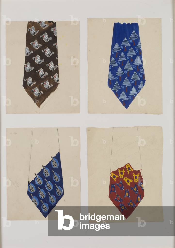 Tie Designs (watercolour and gouache)