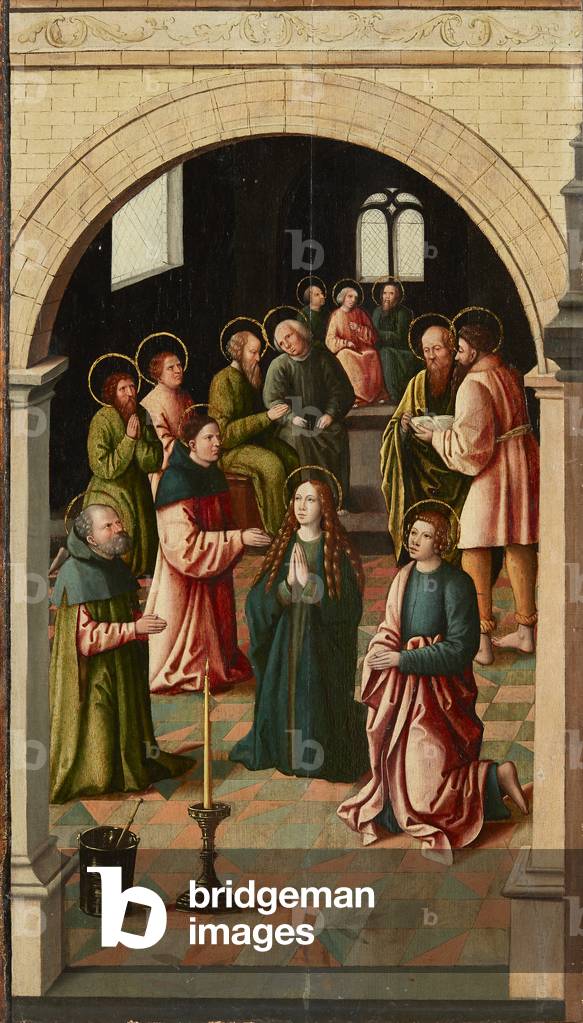 A Devotional Scene (oil on panel)