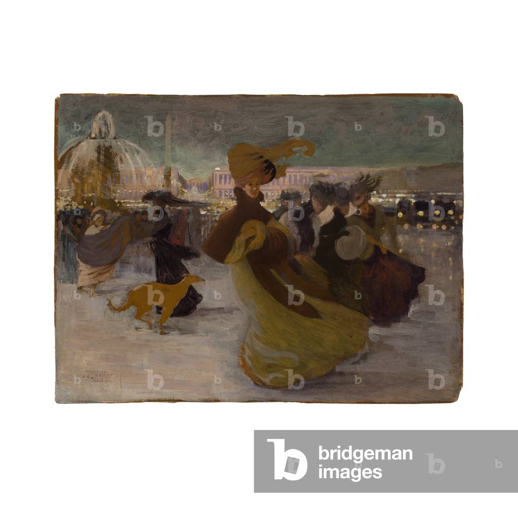 Ladies in Paris (oil on board)