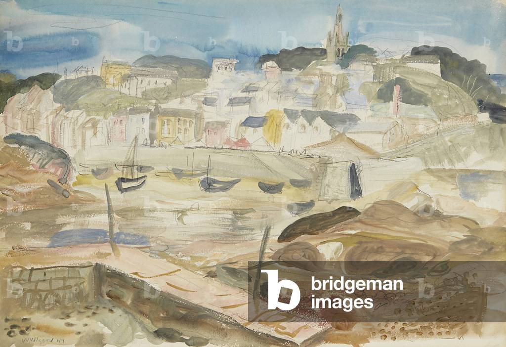 The Harbour Douarenez (mixed media)