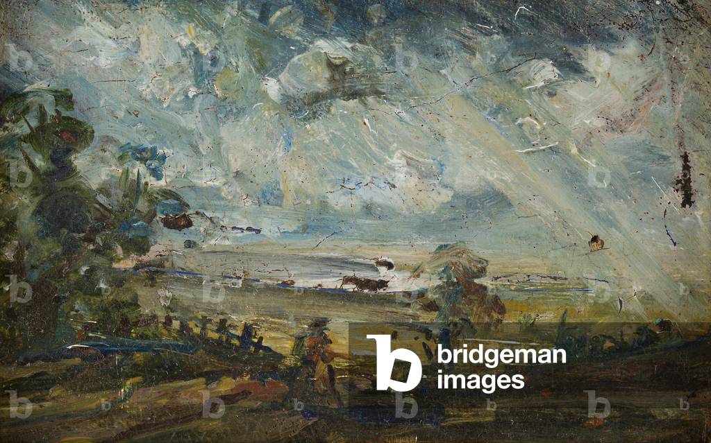 Plein Air Sketch of a Bay (oil on canvas)