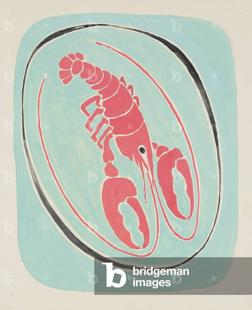 Five Designs For Table Linens (gouache)