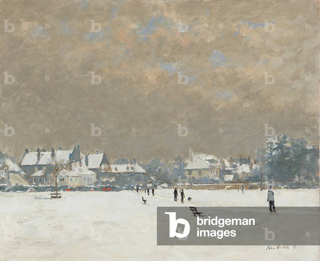 A Snowy Winter'S Day ( oil on board)