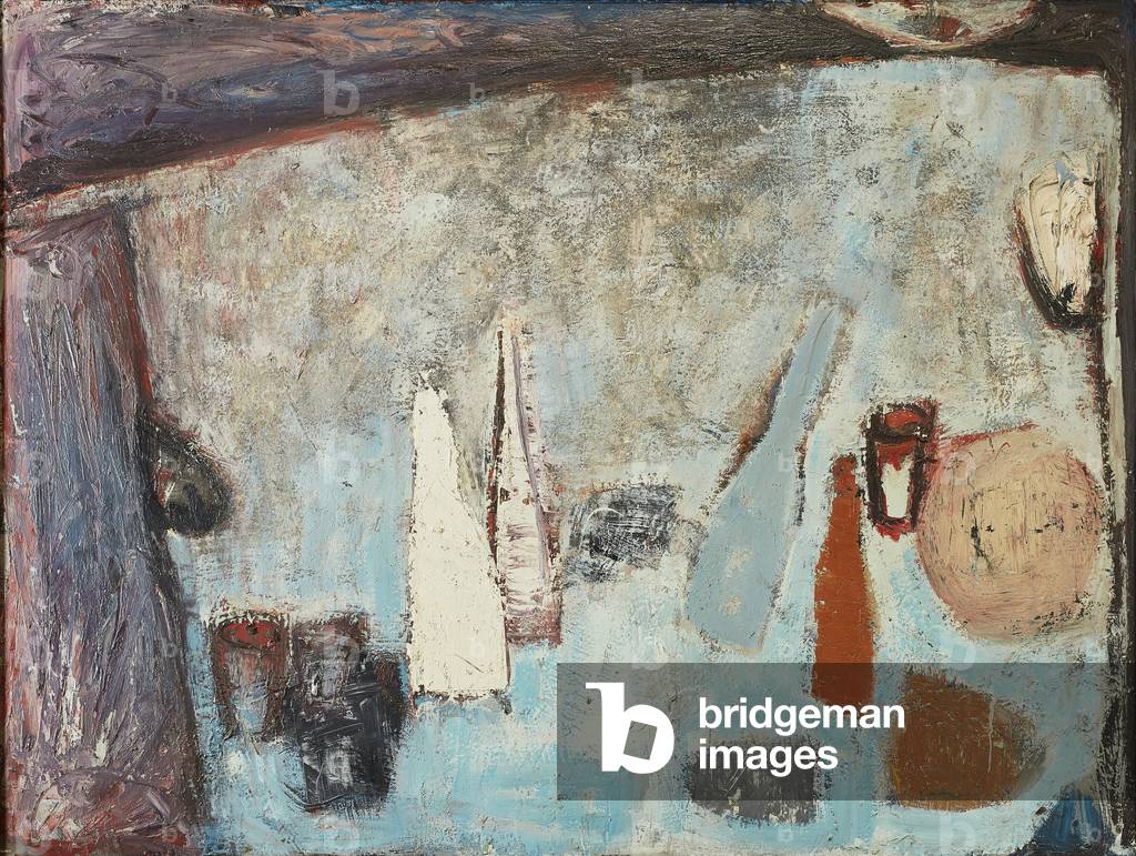 Table Top Figure, 1957 (oil on board)