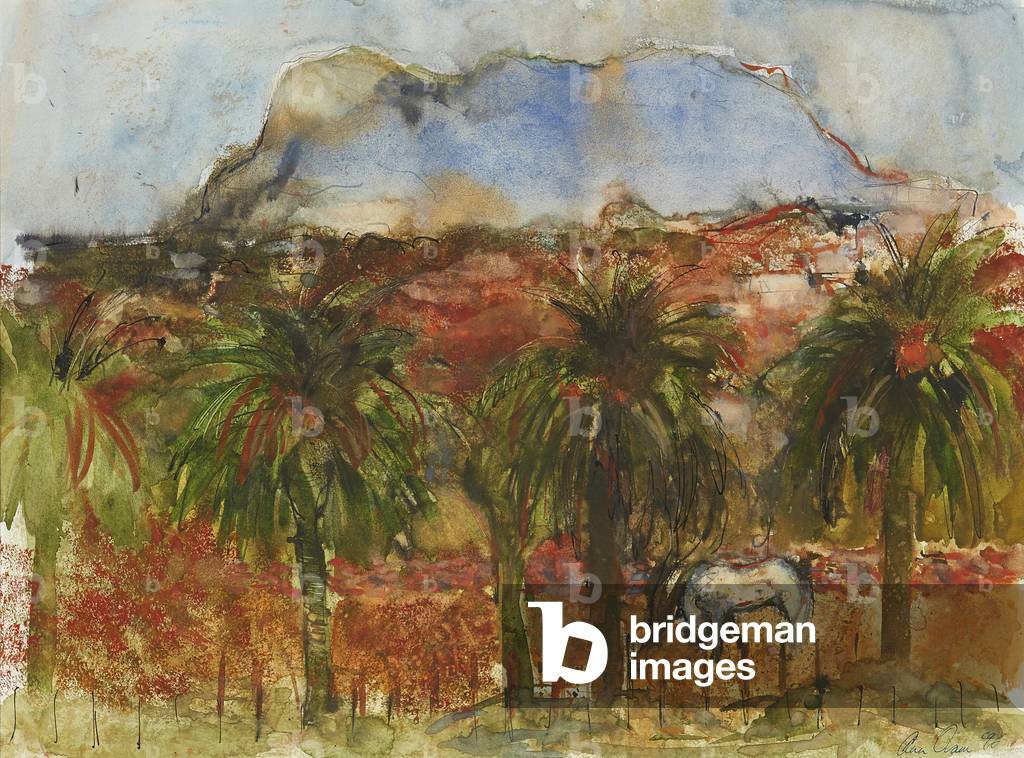 Horses Grazing ( ink and watercolour)