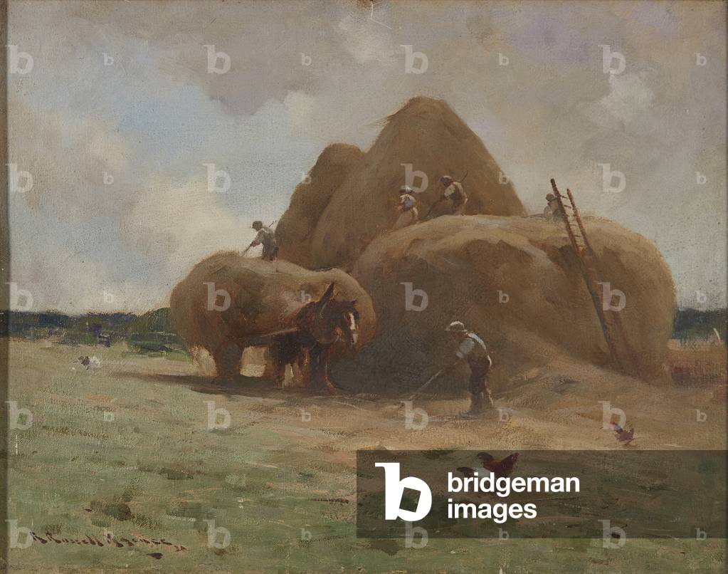 Gathering the Hay ( oil on canvas)