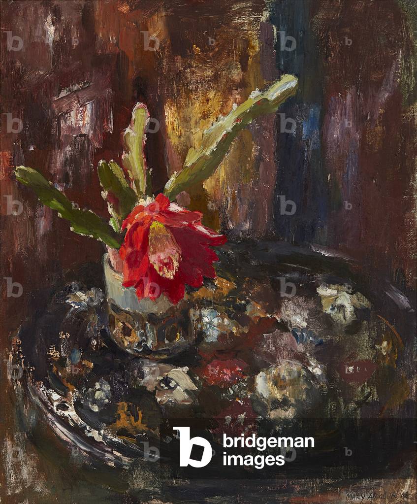 The Red Cactus (oil on canvas)