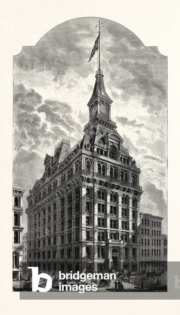 The Western Union Telegraph Building, New York, Was Completed in 1875. USA