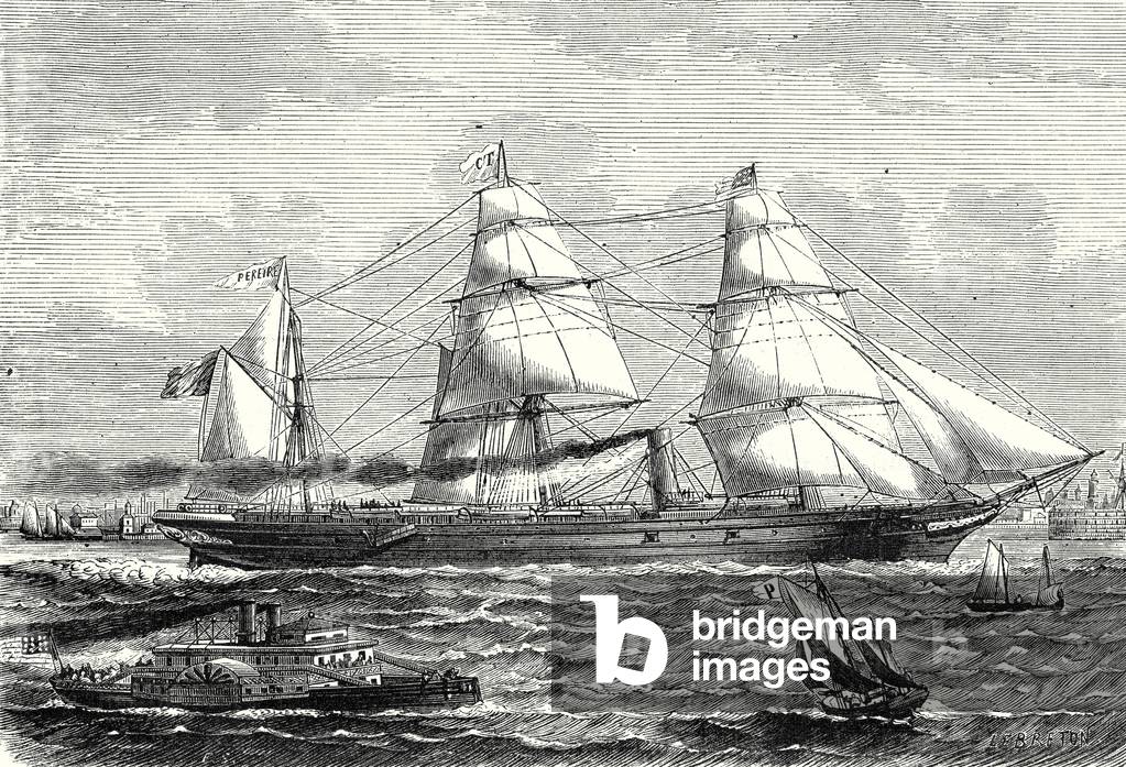 The 'Perière' Transatlantic Liner Launched in 1866