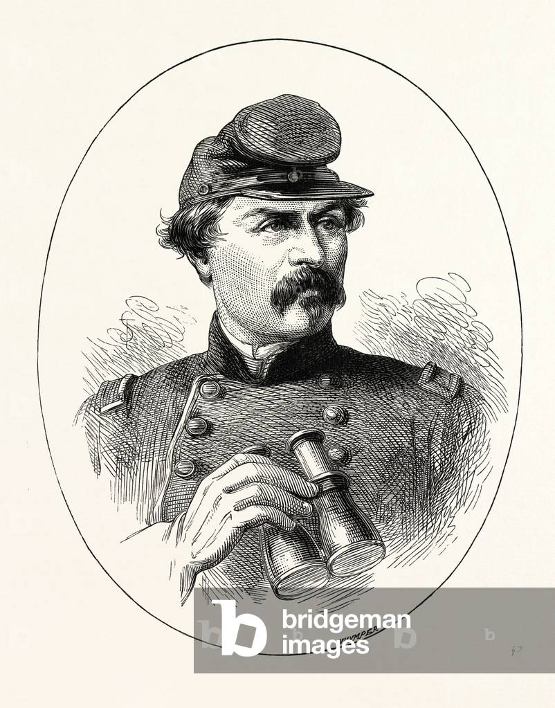 General Mcclellan, He Was a Major General During the American Civil War and the Democratic Party Candidate for President in 1864, 1870s Engraving