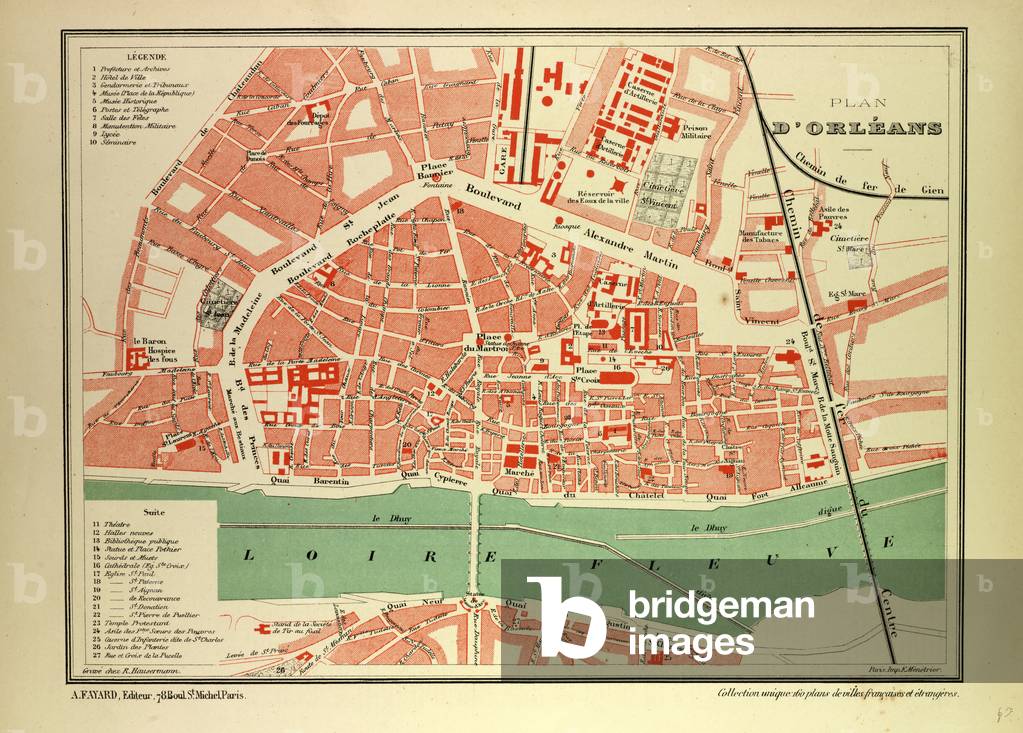 Map of Orléans France