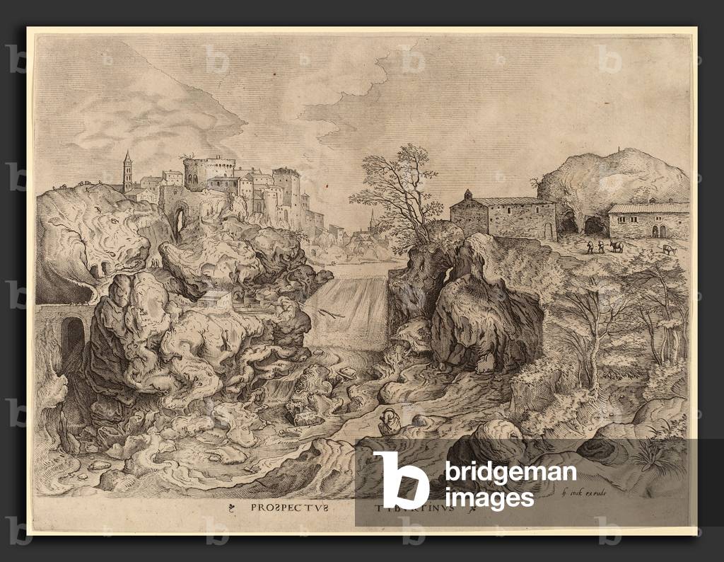 Johannes and Lucas van Doetechum after Pieter Bruegel the Elder (Dutch, died 1605), Prospectus Tyburtinus (View of the Tibur) (Tivoli), c. 1555-1557, etching and engraving ©LisztCollection/Leemage