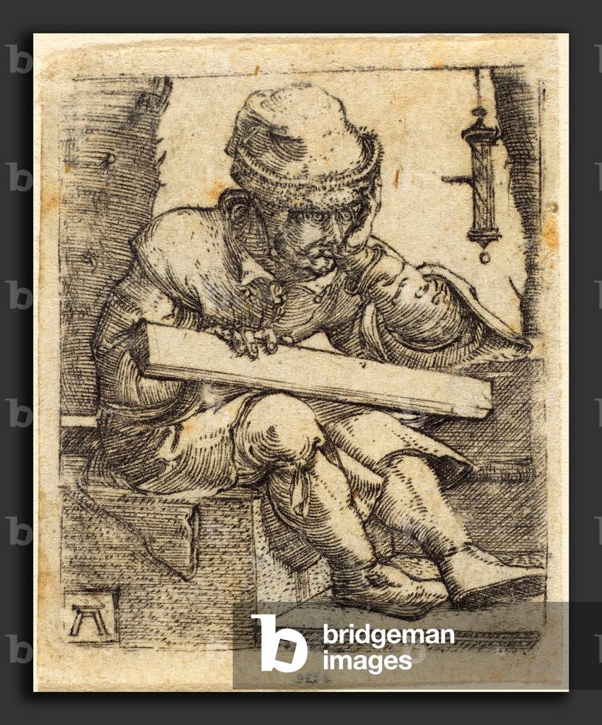 Le charpentier pensif - Albrecht Altdorfer (German, 1480 or before - 1538), The Pensive Carpenter, c. 1520-1530, engraving