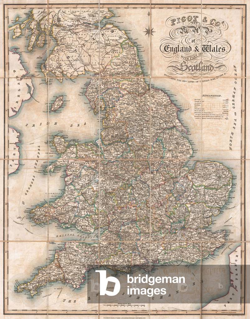 1830, Pigot Pocket Map of England and Wales