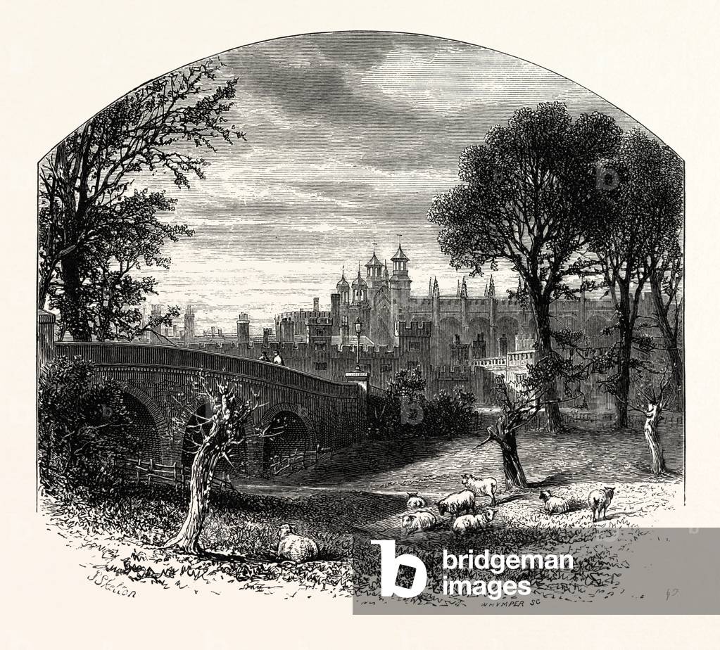 Eton, from the Slough Road, UK