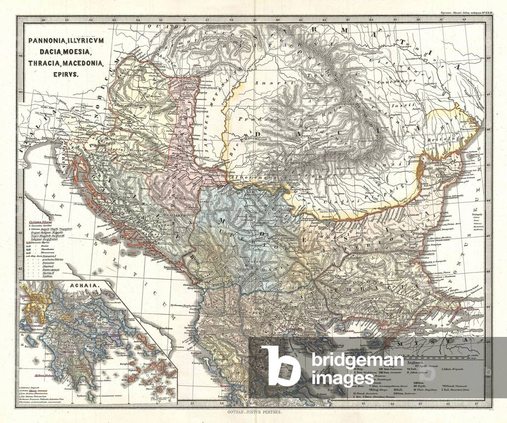1865, Spruner Map of the Balkans