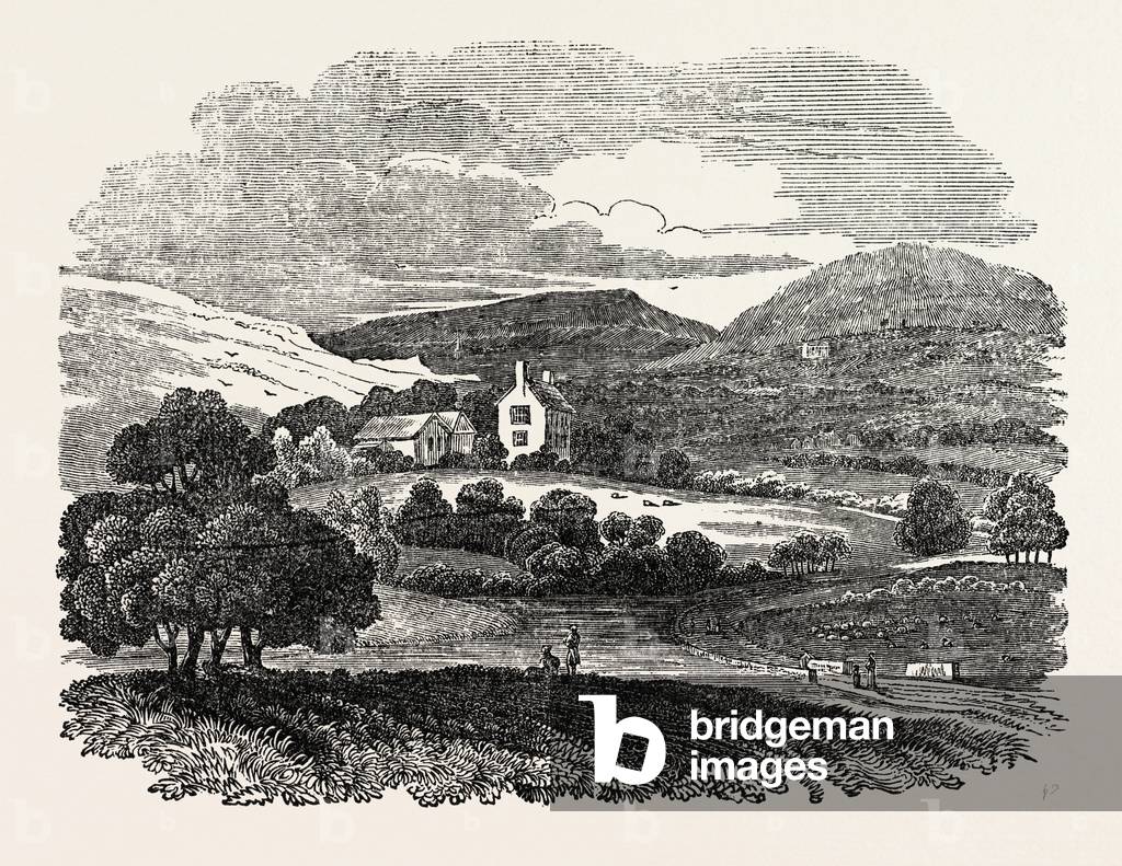 The Residence of Mrs. Hemans, At Rhyllon, North Wales, UK, Britain, British, Europe, United Kingdom, Great Britain, European