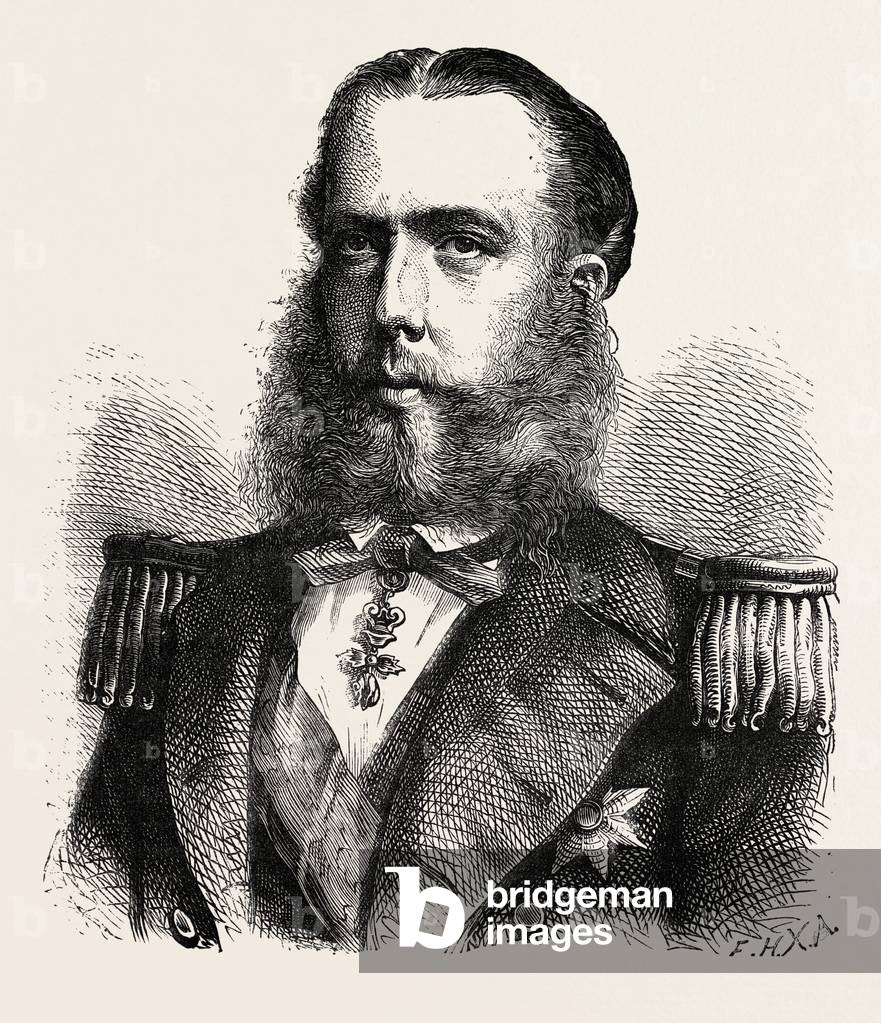The Emperor Maximilian, He Was the Only Monarch of the Second Mexican Empire, Mexico, 1870s Engraving