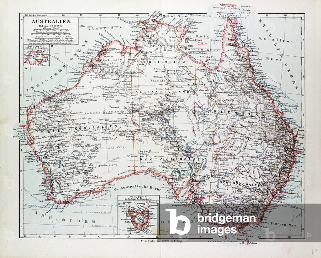 Map of Australia 1899