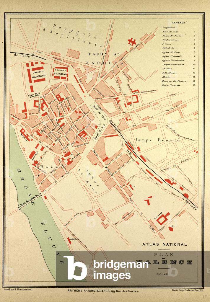 Map of Valence France