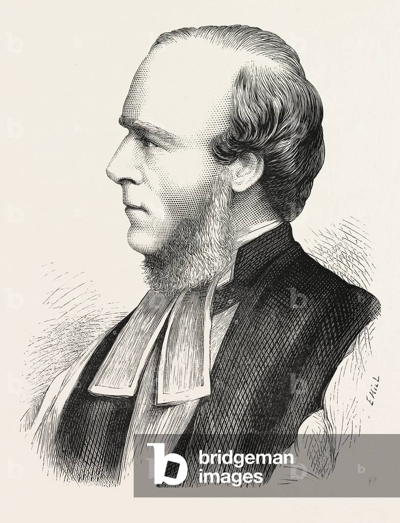 Rev. Dr. Moorhouse, New Bishop of Melbourne, Australia, Engraving 1876