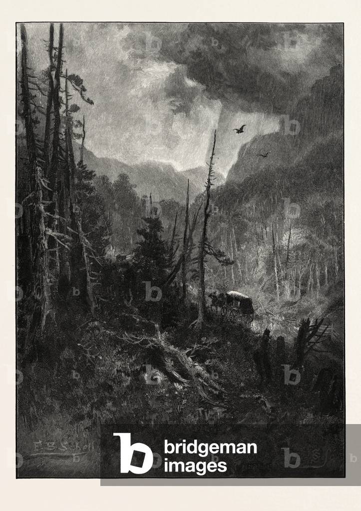 Bolton Pass, Canada, Nineteenth Century Engraving
